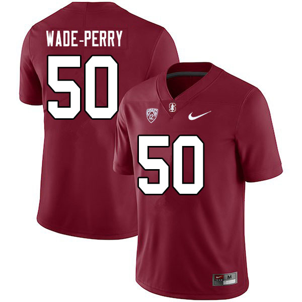 Men #50 Dalyn Wade-Perry Stanford Cardinal College Football Jerseys Sale-Cardinal